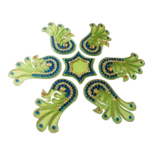 Kundan HandiKrafts Acrylic Kundan Rangoli - Aahana - The Bliss Store