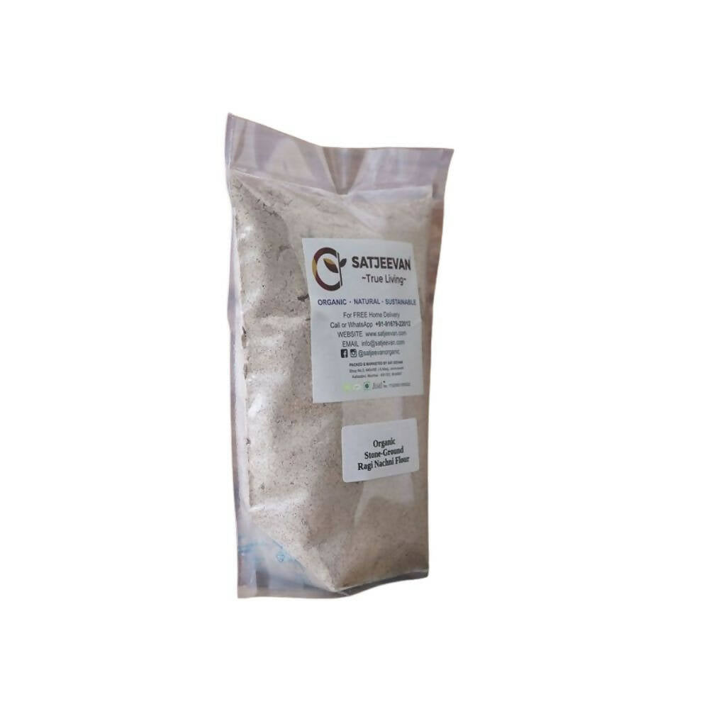Satjeevan Organic Stone-Ground Ragi Flour - Swadesiicart