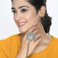 Mominos Fashion Kamal Johar Oxidised Silver-Plated Floral Design Bracelet