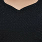 Amodini Designer Studio Black Cutdana Sleeveless Padded Blouse
