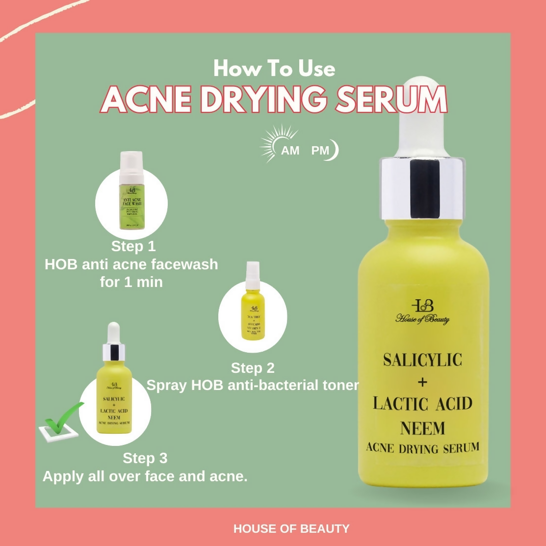 House of Beauty Acne Drying Serum - Swadesiicart