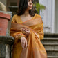 Vishnu Weaves Women's Yellow Soft Tissue Silk Zari Woven Saree with Blouse - Swadesiicart
