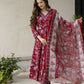 The52 Maroon Women's Gorgeous Rayon Fabric Printed Work Flared Kurta, Pant and Dupatta Set - Swadesiicart