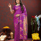 Lorenvalley Fashion Wine Soft Paithani Silk Woven Design Copper Zari Meenakari Weaving Saree - Swadesiicart