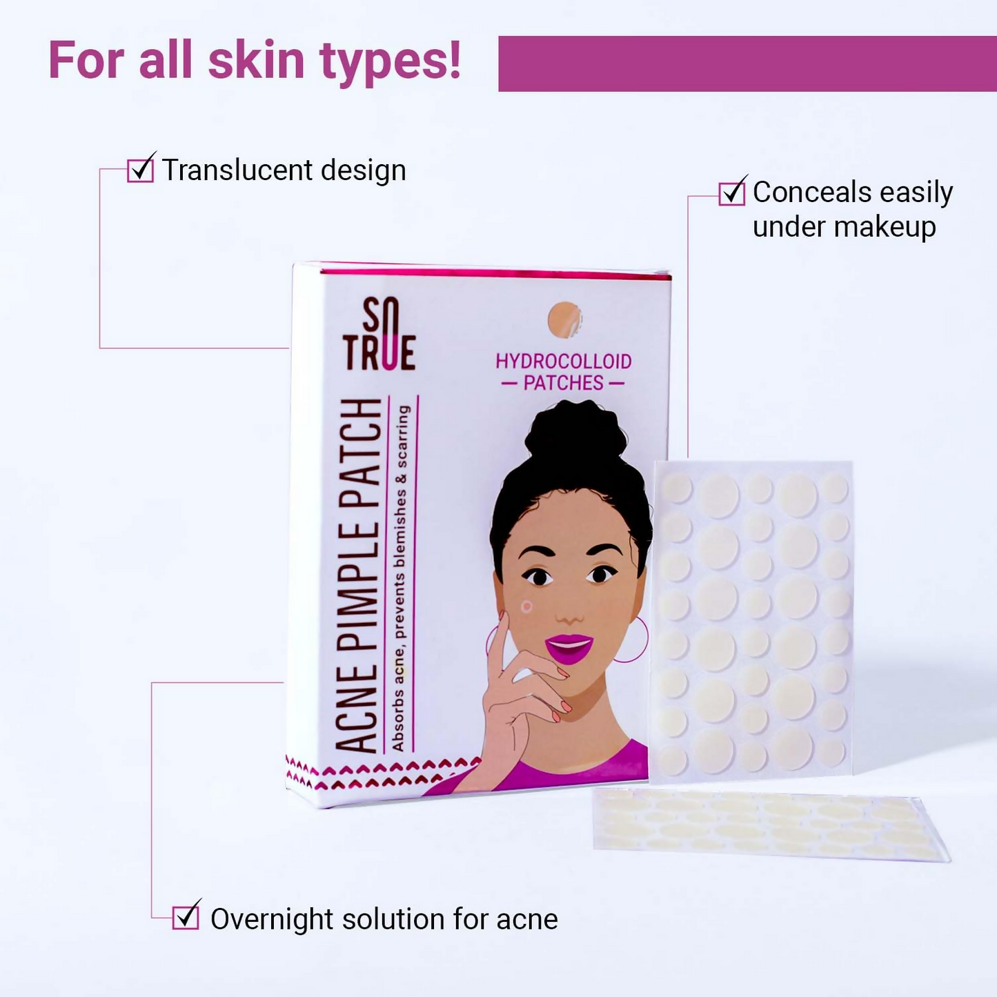 Sotrue Acne Pimple Patches For Face - Swadesiicart