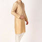 Brown Art Silk Woven Designer Men's Rajwadi Kurta Set - Mahotsav