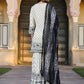 Juniper Women's Off White Rayon Floral Placement Kurta With Sharara And Dupatta Set | Swadesiicart
