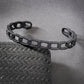 NVR Men's Black Rhodium-Plated Metal Cuff Bracelet - NR Retail-NVR