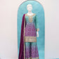 Anaita Purple Digital print with Embroidered Silk Stitched Plazo Suit