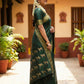Anaita D Green Silk Saree With Blouse Piece
