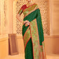 Anaita D Green Silk Saree With Blouse Piece