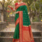 Anaita D Green Silk Woven Saree With Blouse