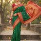 Anaita D Green Silk Woven Saree With Blouse