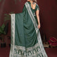 Anaita D Green Zari Weaving Work Satin Silk Saree With Blouse