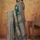 Anaita D Green Silk Blend Woven Saree With Blouse