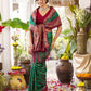 Anaita D Green Silk Woven Saree With Blouse