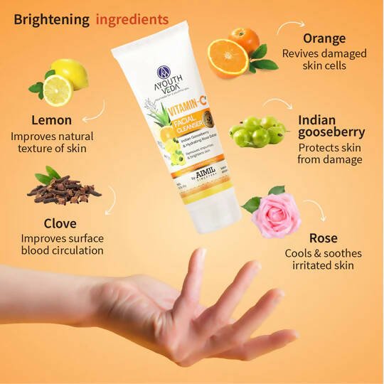 Ayouthveda Vitamin-C Facial Cleanser - Swadesiicart
