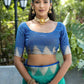 Vishnu Weaves Women's Rama Raw Silk Zari Woven Saree with Blouse - Swadesiicart
