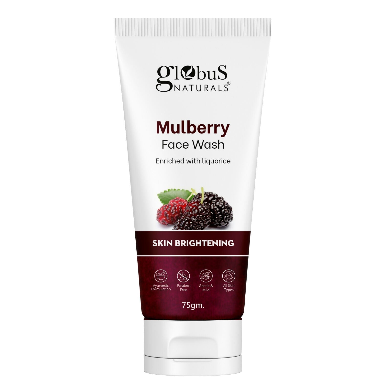Globus Naturals Mulberry Fairness Face Wash, Suitable For All Skin Types | Swadesiicart