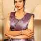 Lavender Tom Silk Plain Ready To Wear Saree With Stitched Blouse - Satiksha | Swadesiicart