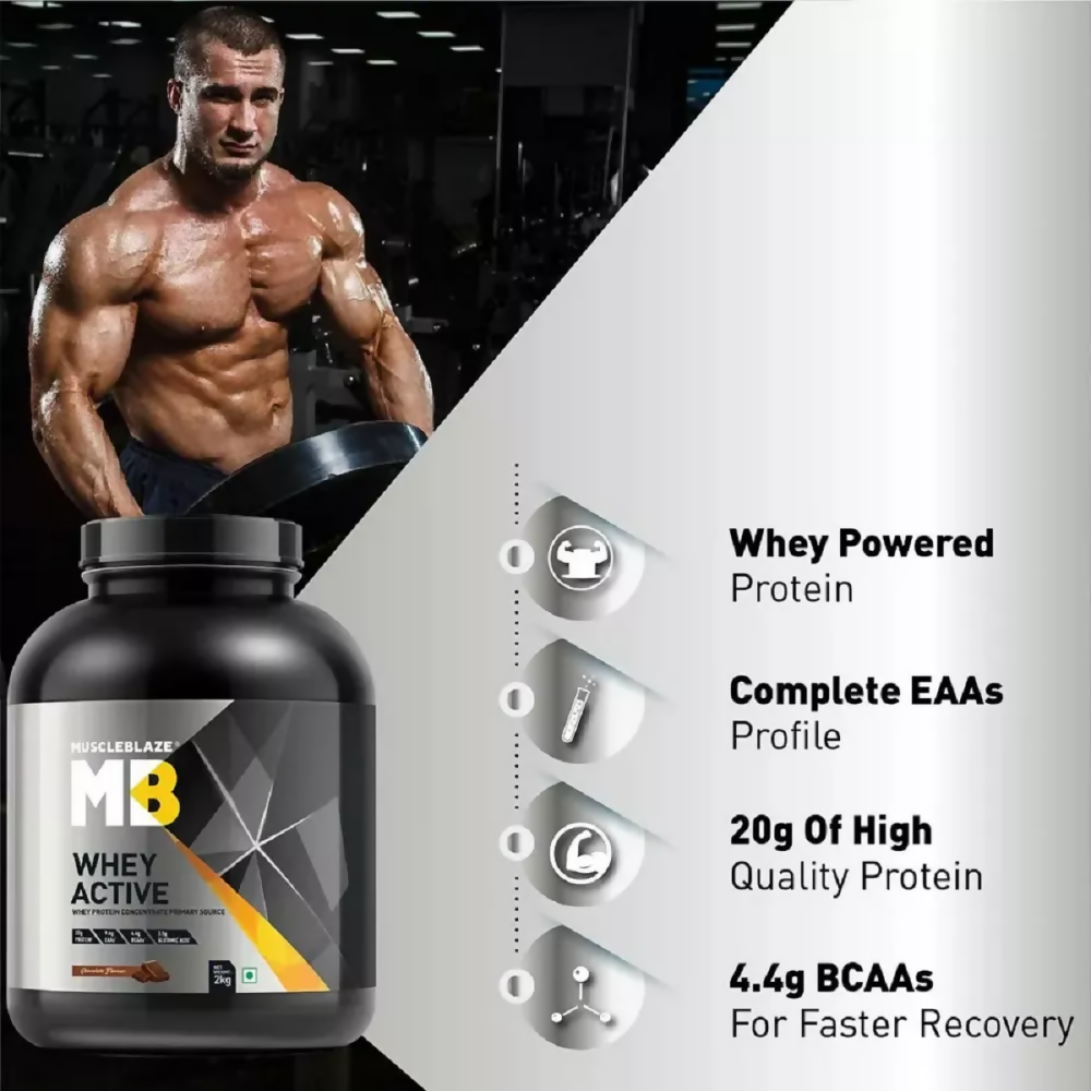 MuscleBlaze Whey Active Chocolate | Swadesiicart