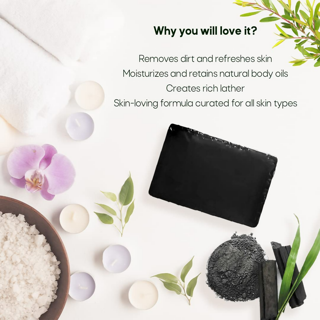 LA Organo Charcoal Handmade Soap - Swadesiicart