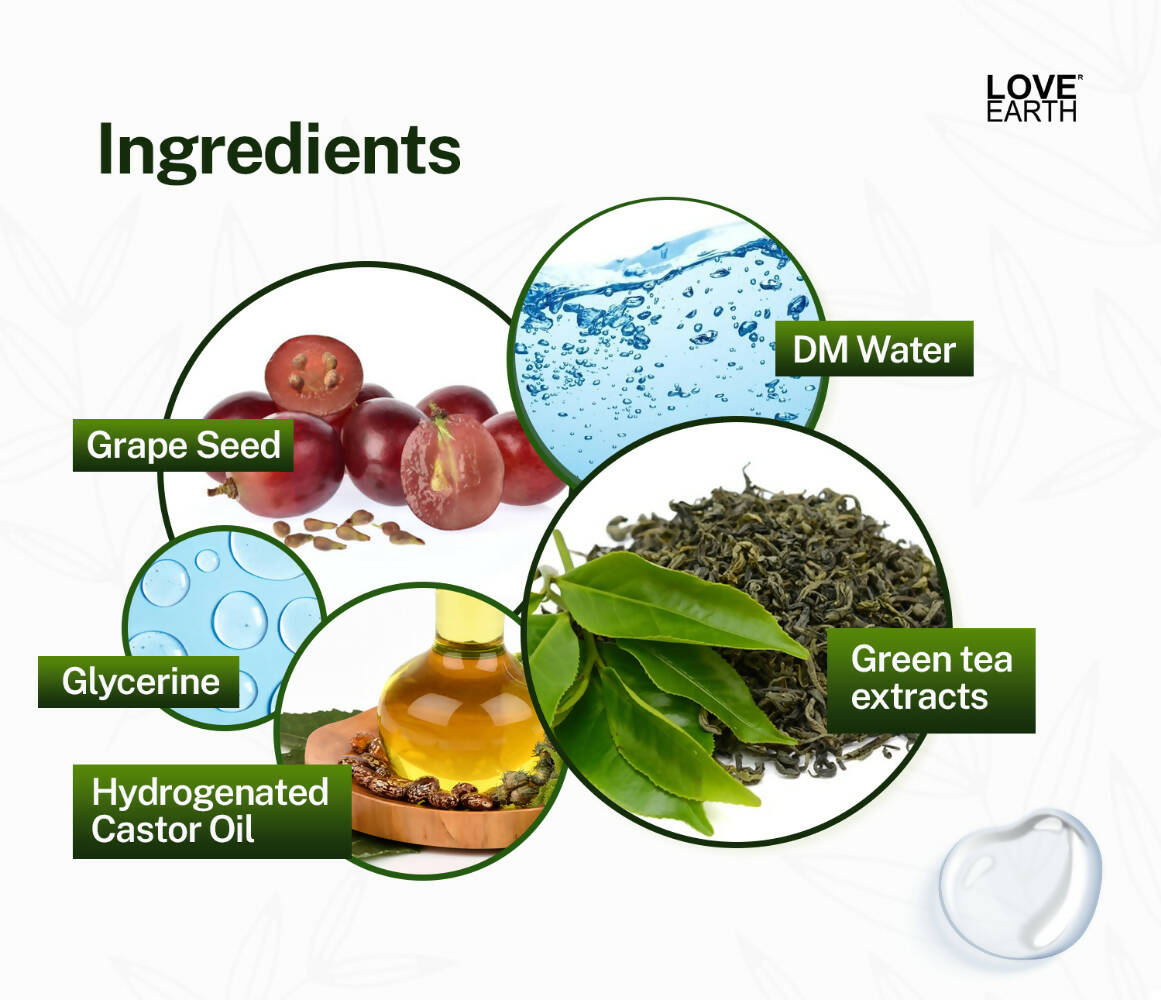 Love Earth Green Tea Toner - Swadesiicart