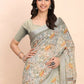 Shree Shyam Fashion Linen Cotton White Saree