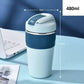 Wosta Travel Coffee Mug with Lid and Straw Tumbler - 480ml (Sky Blue) - Swadesiicart