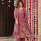 The52 Onion Gorgeous Floral Printed Zarna Silk Fabric Straight Kurta Pant with Dupatta Set - Swadesiicart