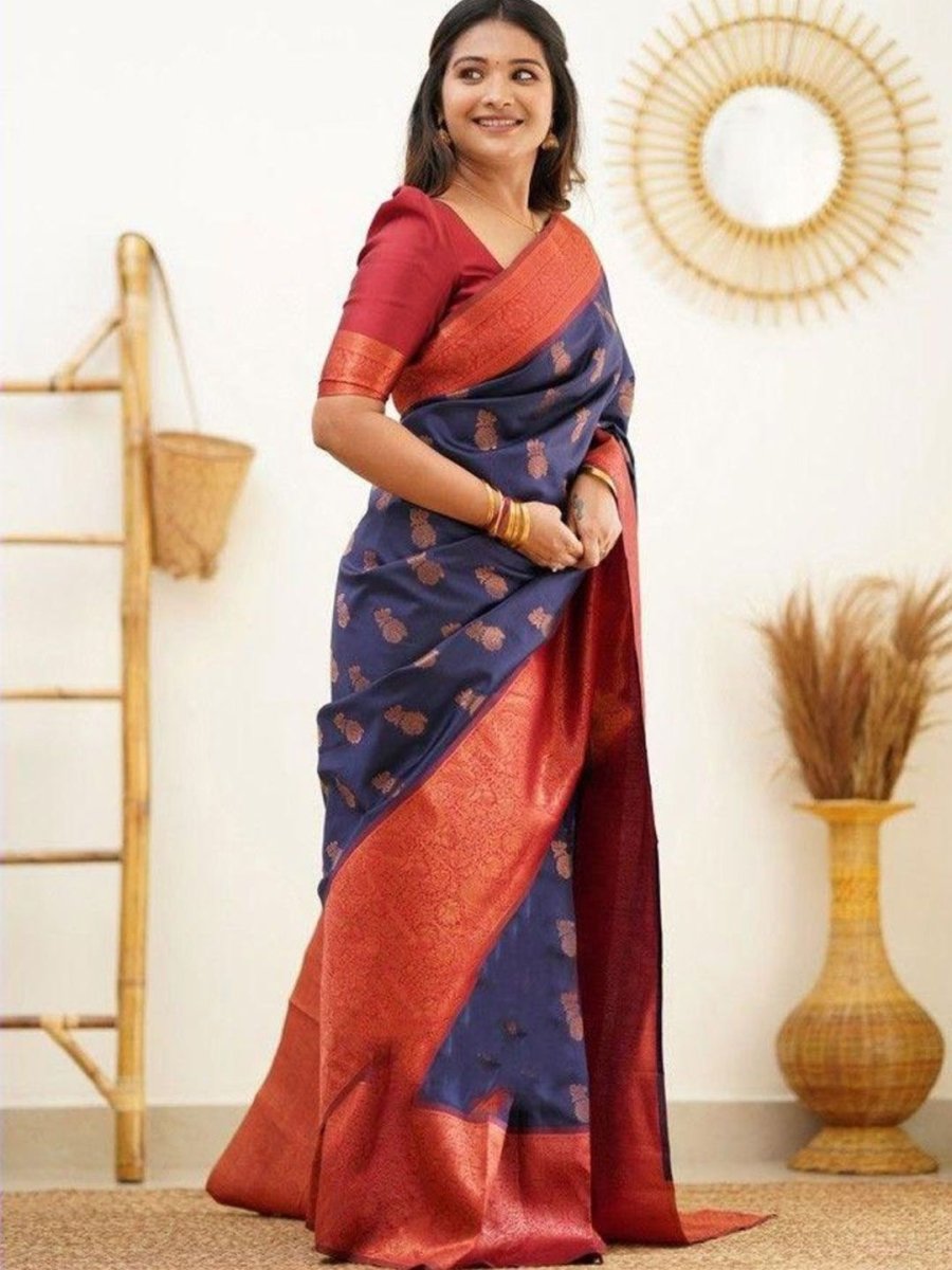 Anouk Woven Design Zari Banarasi Saree | Swadesiicart