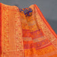 Vibrant Combination Of Ink Blue Kalamkaari Design Semi Chanderi Saree With Contrast Blouse By Gayathri Reddy Designer Studio | Swadesiicart
