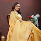Lorenvalley Fashion Gold Cotton Woven Design with Zari Weaving Design Saree - Swadesiicart