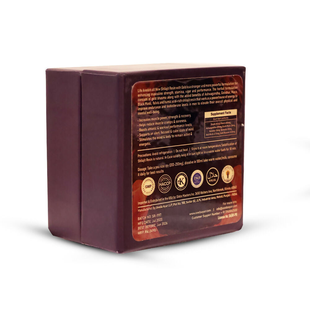 Life Aveda SJ Resin with Gold - Swadesiicart