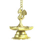 eCraftIndia Gold-Toned Peacock Shaped Hanging Oil Wick Diya | Swadesiicart