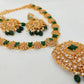 Uncut & Emerald Designer Necklace Set - Swadesiicart