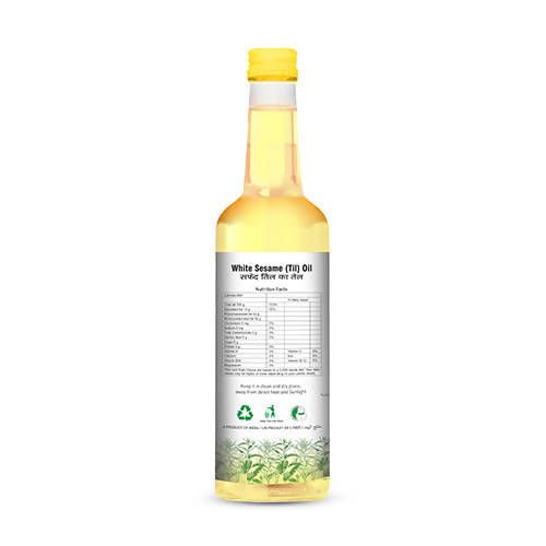 Nature Land Organics White Sesame (Til) Oil Cold Pressed - Swadesiicart