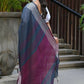 Beatitude Blue Cotton Jacquard Border Tangail Handloom Saree
