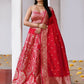 Joban Fashion Fuchsia Soft Pure Handloom Banarasi Silk Lehenga | Swadesiicart