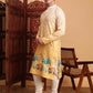 Yellow Cotton Printed Chikankari Embroidery Work Kurta - Mahotsav | Swadesiicart