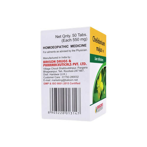Bakson's Homeopathy Chelidonium Majus Tablets | Swadesiicart
