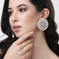 NVR Women Gold-Toned Circular Studs Earrings | Swadesiicart