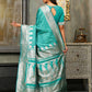 Astita Banarasi Silk Rama Green Saree | Swadesiicart