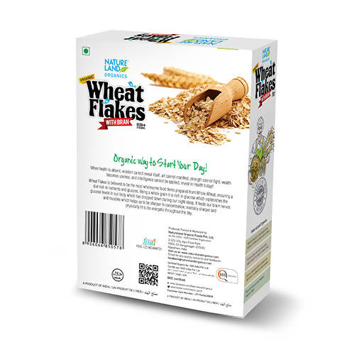 Nature Land Organics Wheat Flakes - Swadesiicart