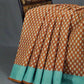 Chikoo Brown Block Print Pure Mulmul Cotton By Gayathri Reddy Designer Studio | Swadesiicart