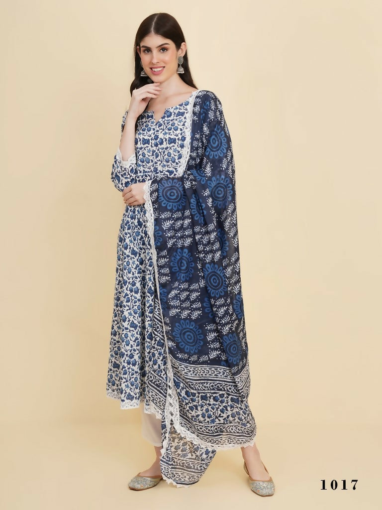 Designer Stylish Blue Rayon Stitched Suit With Dupatta - Tanisha | Swadesiicart