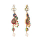 Nuyug 22K Gold Plated Pearl Drop Kundan Studded Ethnic Peacock Shaped Drop Earrings | Swadesiicart