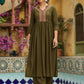 Janasya Olive Rayon Embroidered Kurta & Bottom | Swadesiicart