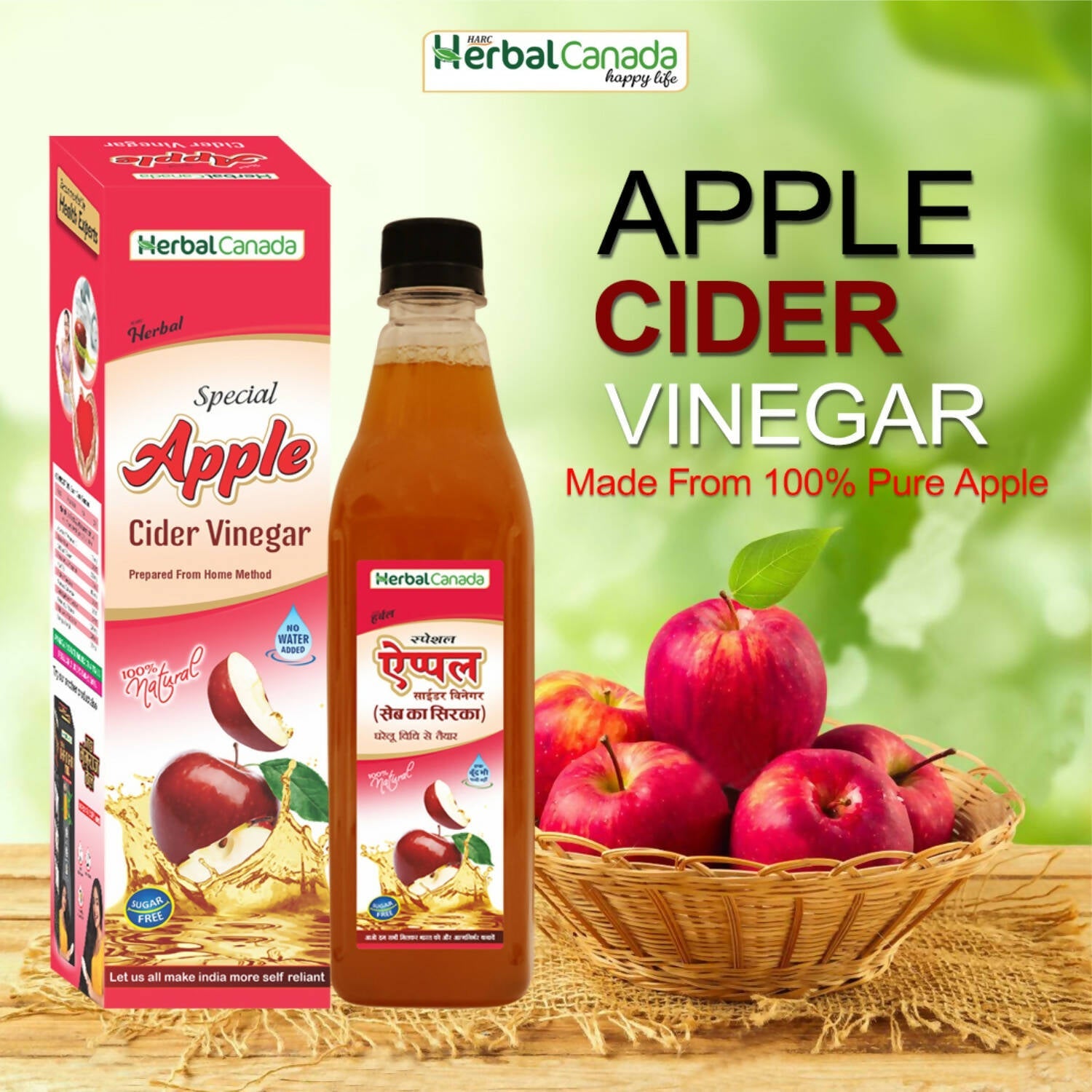 Herbal Canada Apple Cider Vinegar - Swadesiicart