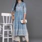 Ahalyaa Women's Traditional wear Kurta - Powder Blue | Swadesiicart